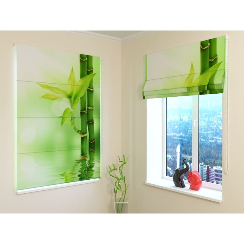 92,99 € Roman blind - botany with bamboo - FIREPROOF