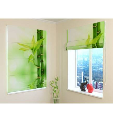 Roman blind - botany with bamboo - FIREPROOF