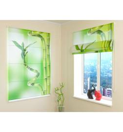 Roman blind - with bamboo plants