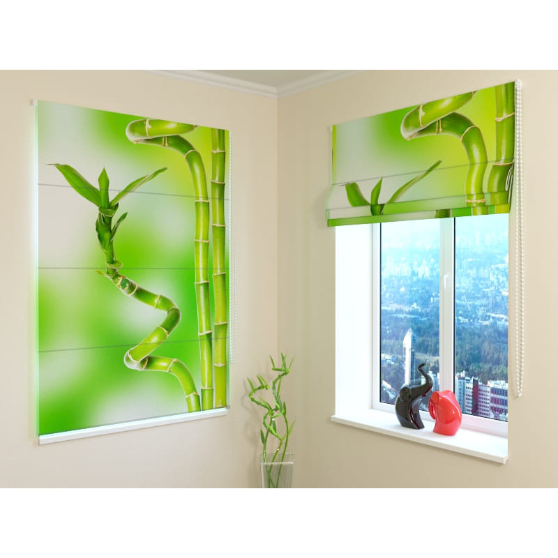 92,99 € Roman blind - with bamboo plants - FIREPROOF