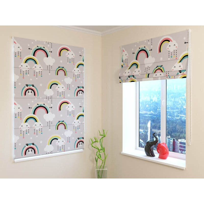 68,50 € Raffrollo – mit vielen Regenbögen – BLACKOUT