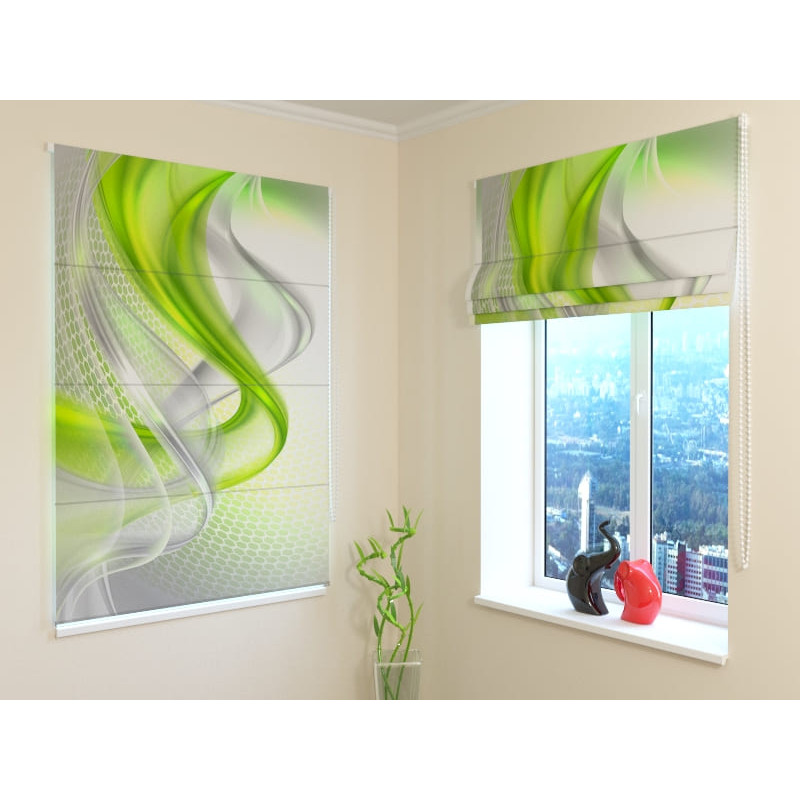 92,99 € Roman blind - abstract and green - FIREPROOF