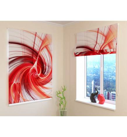 68,50 € Roman blind - with a red swirl - BLACKOUT