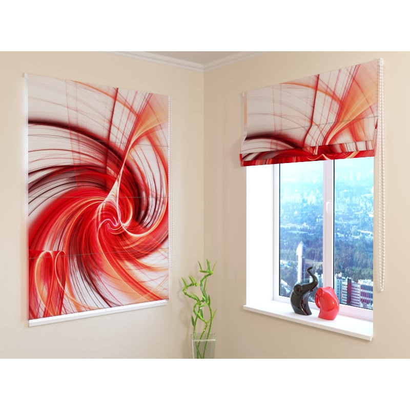 92,99 € Roman blind - with a red swirl - FIREPROOF