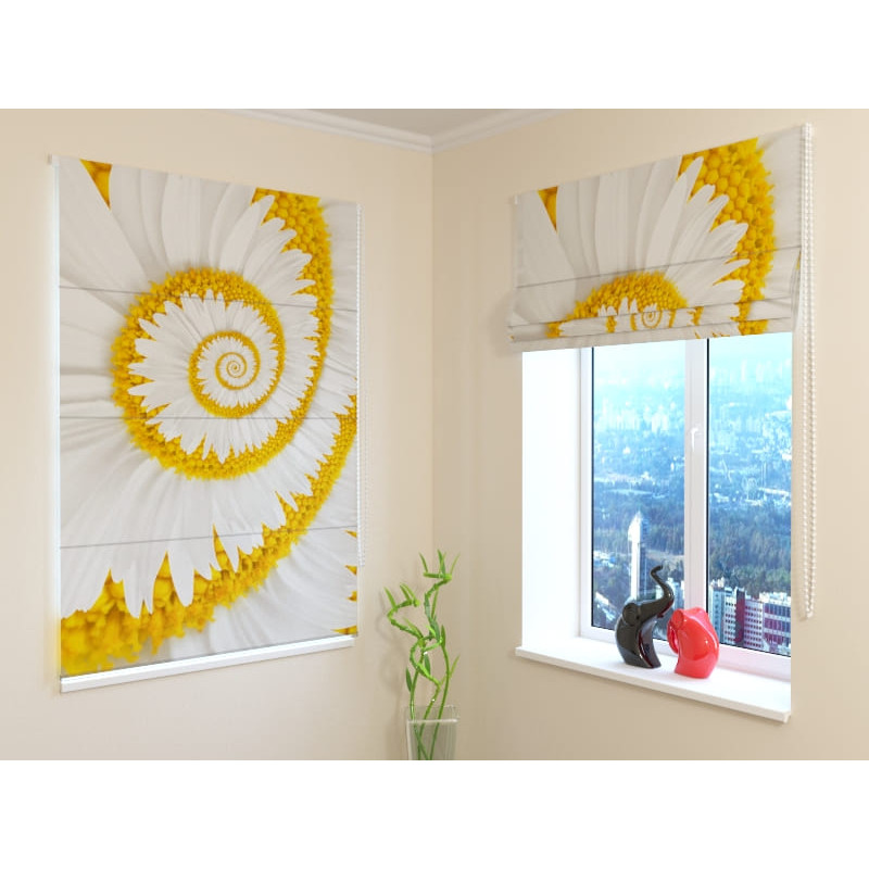 92,99 € Roman blind - with a yellow swirl - FIREPROOF