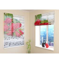 68,00 € Roman blind - with music and flowers - FURNISH HOME