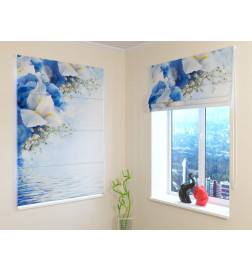 92,99 € Roman blind - with iris flowers on the lake - FIREPROOF
