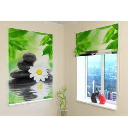 92,99 € Roman blind - with lake and chrysanthemums - FIREPROOF
