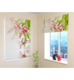 92,99 € Roman blind - with lilies on the lake - FIREPROOF