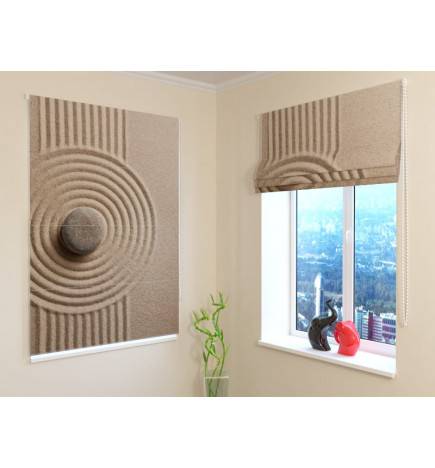 Roman blind - with a stone on the sand - BLACKOUT