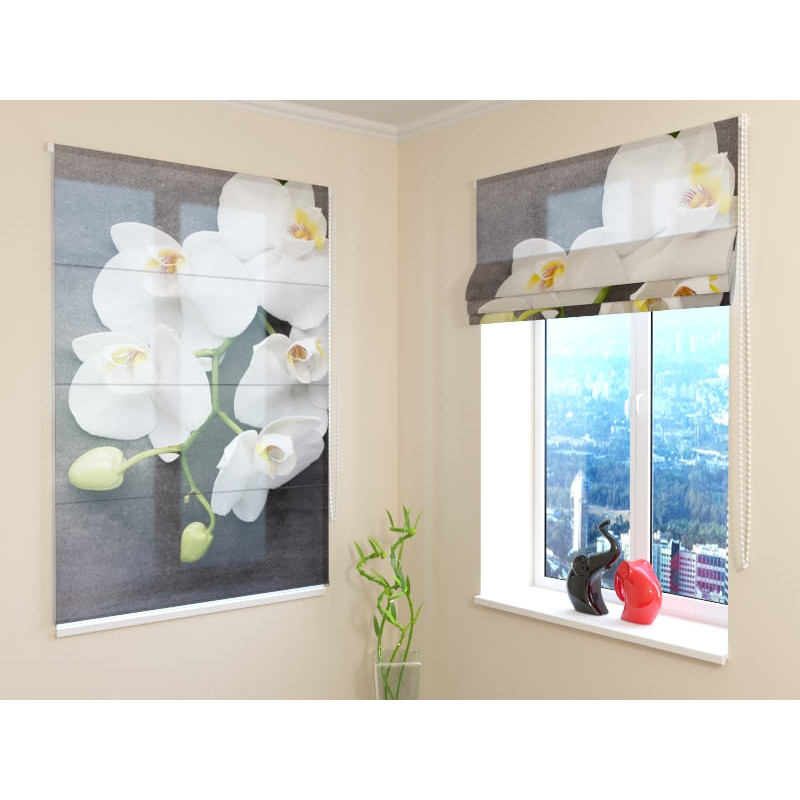 68,00 €Cortina romana - flores brancas na parede - ARREDALACASA