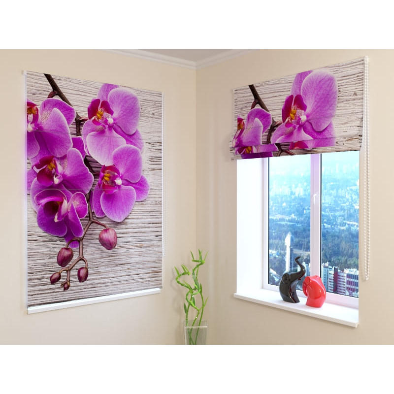 92,99 €Store bateau - avec bois et fleurs violettes - COUPE-FEU