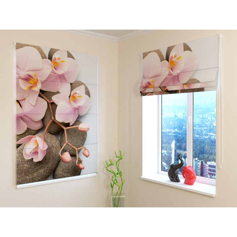 92,99 € Roman blind - with flowers among the rocks - FIREPROOF