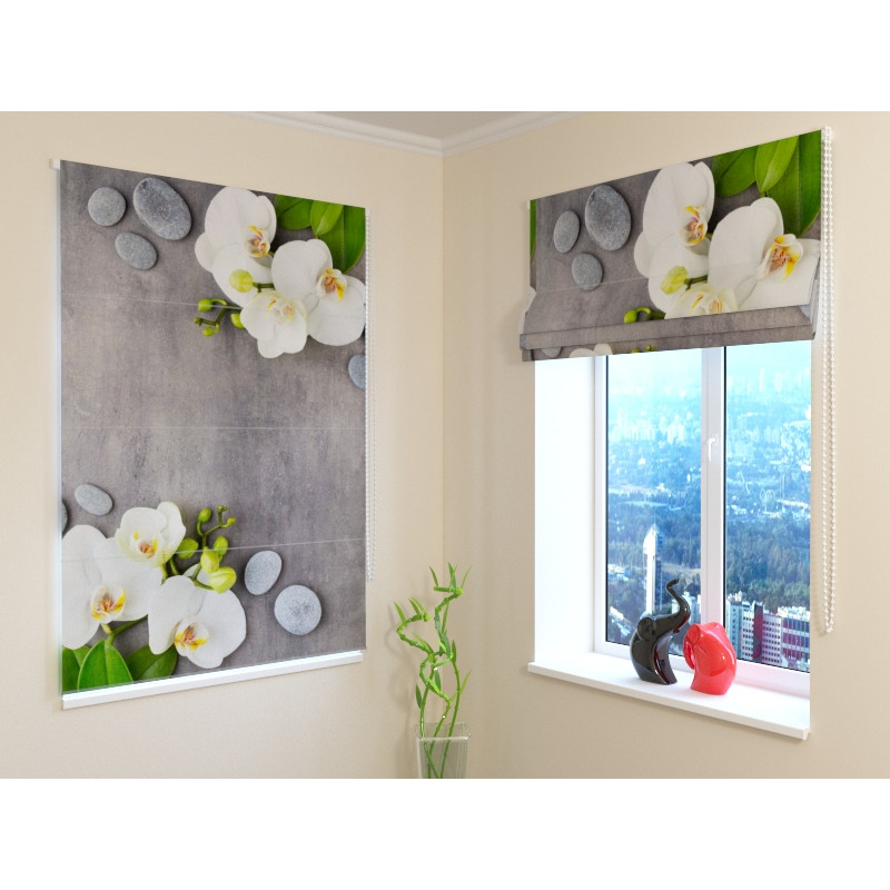 92,99 € Roman blind - with flowers on the wall - FIREPROOF