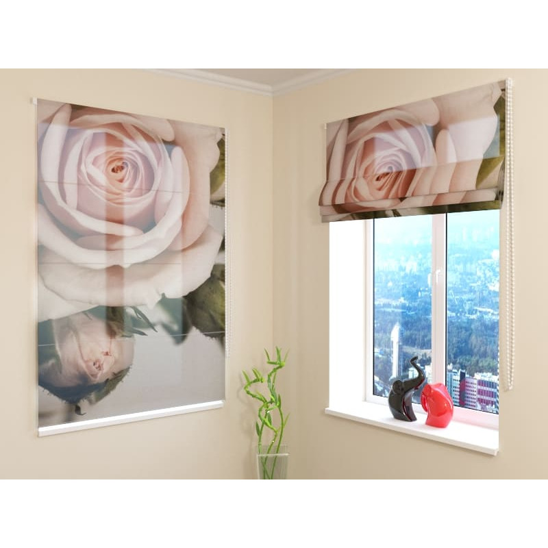 68,00 € Roman blind - with a large rose - ARREDALACASA