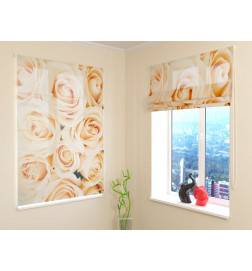 Roman blind - with a bouquet of roses