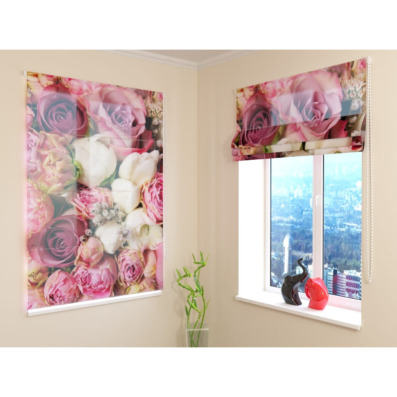68,00 € Roman blind - in the rose garden - ARREDALACASA