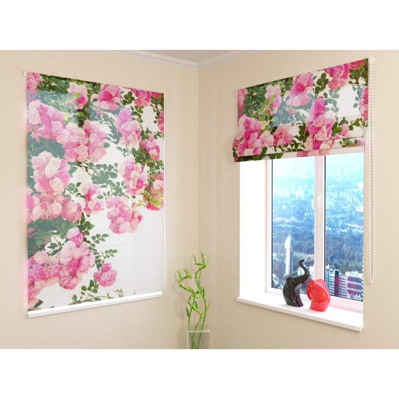 68,00 € Roman blind - with roses in the background 68,00 € Roman blind - with roses in the background