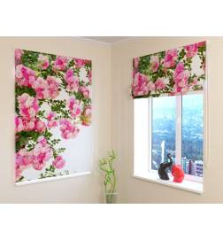 Roman blind - with roses in the background - FIREPROOF