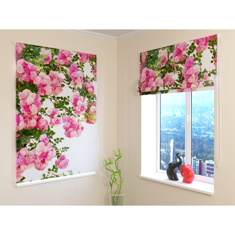 92,99 € Roman blind - with roses in the background - FIREPROOF