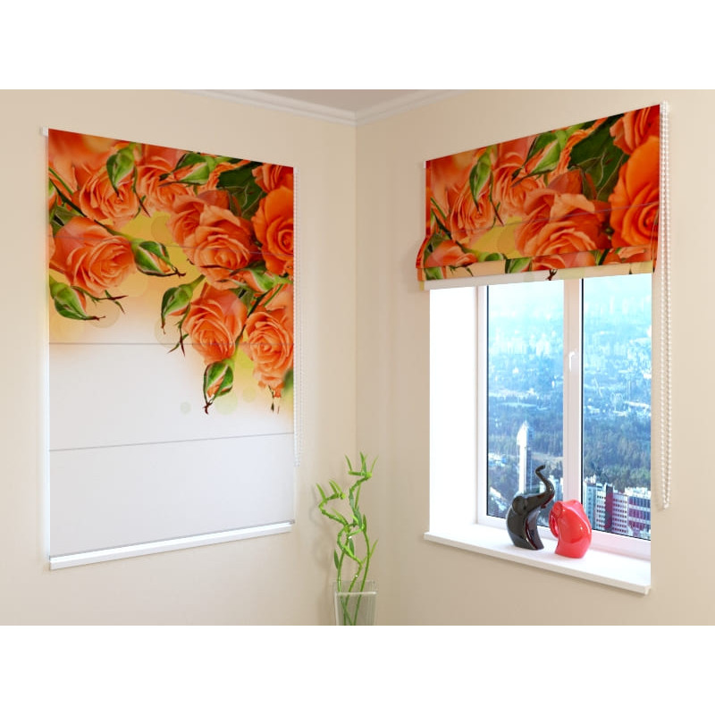 68,50 € Roman blind - with orange roses - OSCURANTE