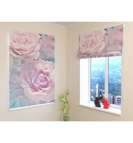 Roman blind - with elegant roses - OSCURANTE