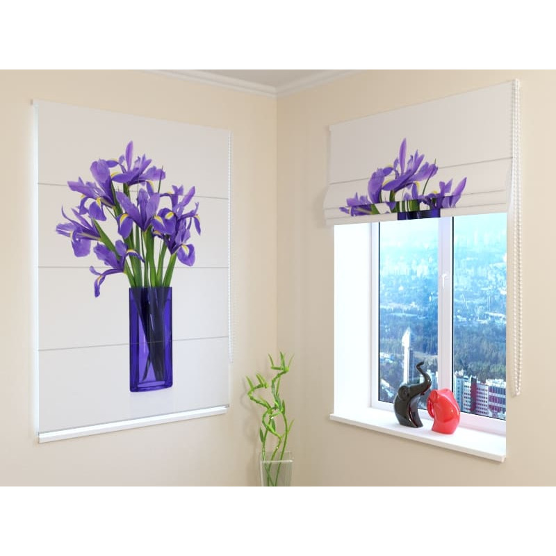68,50 € Roman blind - with iris flowers - OSCURANTE