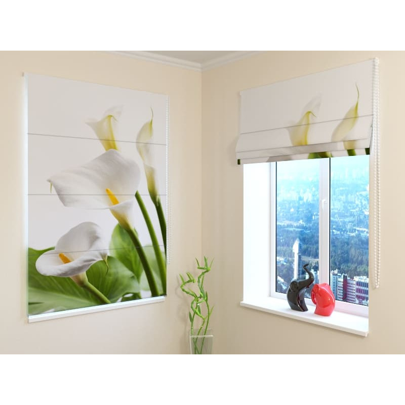 92,99 € Roman blind - with calla flowers - FIREPROOF