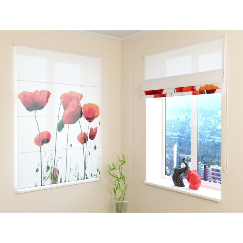 68,00 € Roman blind - bouquet of poppies - FURNISH HOME