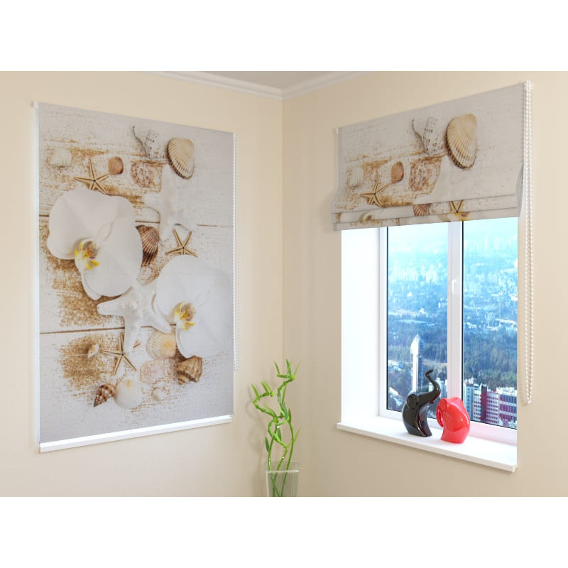 92,99 € Roman blind - with sea orchids - FIREPROOF