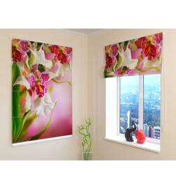Rimska zavesa - z elegantnimi orhidejami - OGREZORNA