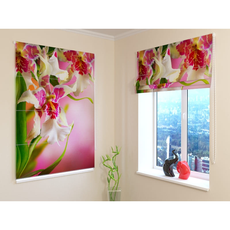 68,50 € Roman blind - elegant orchids - OSCURANTE 68,50 € Roman blind - elegant orchids - OSCURANTE