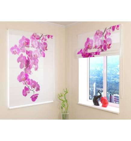 Roman blind - with lots of orchids - ARREDALACASA