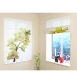 Roman blind - with a branch of orchids - ARREDALACASA