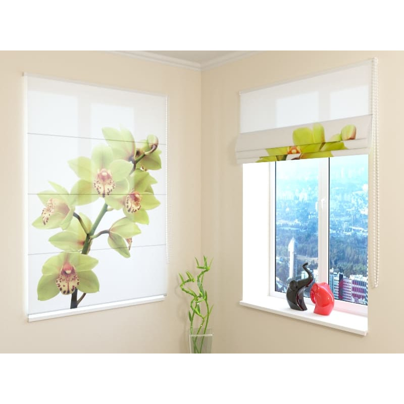 68,00 € Roman blind - with a branch of orchids - ARREDALACASA