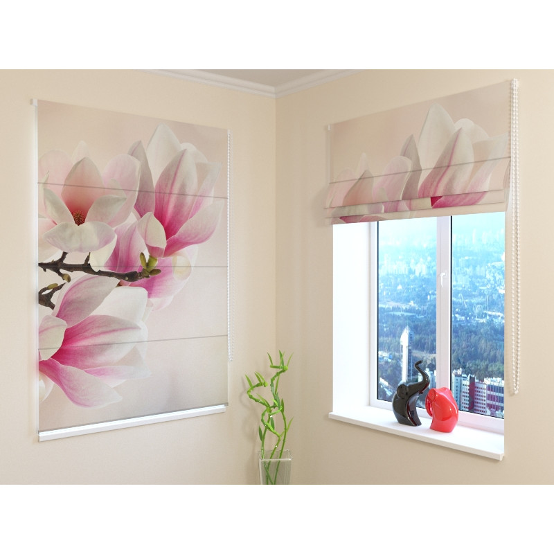 92,99 € Raffrollo – mit rosa Magnolien – FEUERFEST