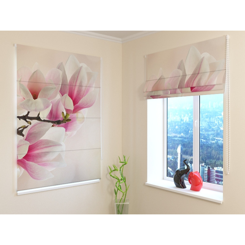 92,99 € Roman blind - with pink magnolias - FIREPROOF