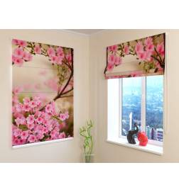 Roman blind - with flowering trees - FIREPROOF