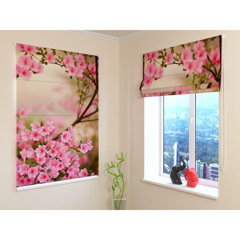 68,50 € Persiana romana - con árboles en flor - DARKENING