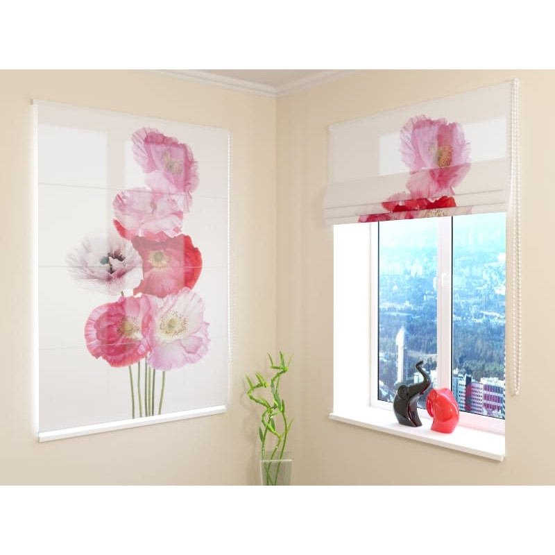 68,00 € Roman blind - with a bunch of flowers - FURNISH HOME