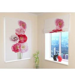 Roman blind - with a bouquet of flowers - FIREPROOF