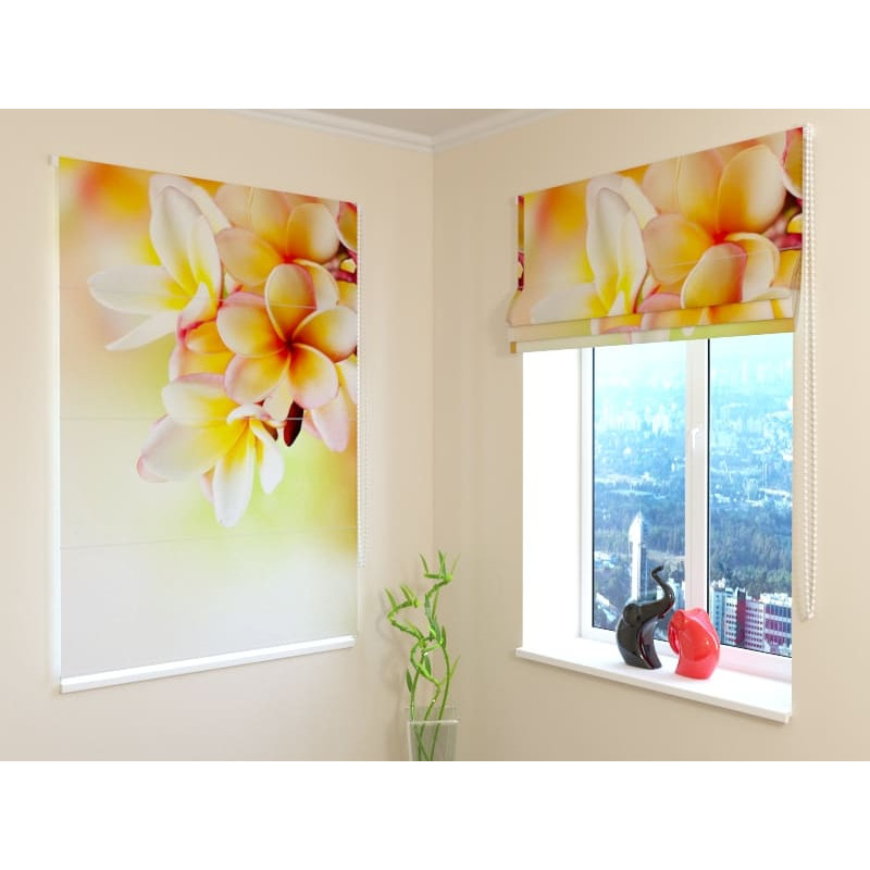 92,99 € Roomalainen sälekaihdin - frangipani-kukilla - TULENESTÄVÄ