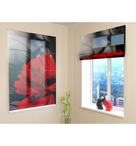 Roman blind - with a red poppy