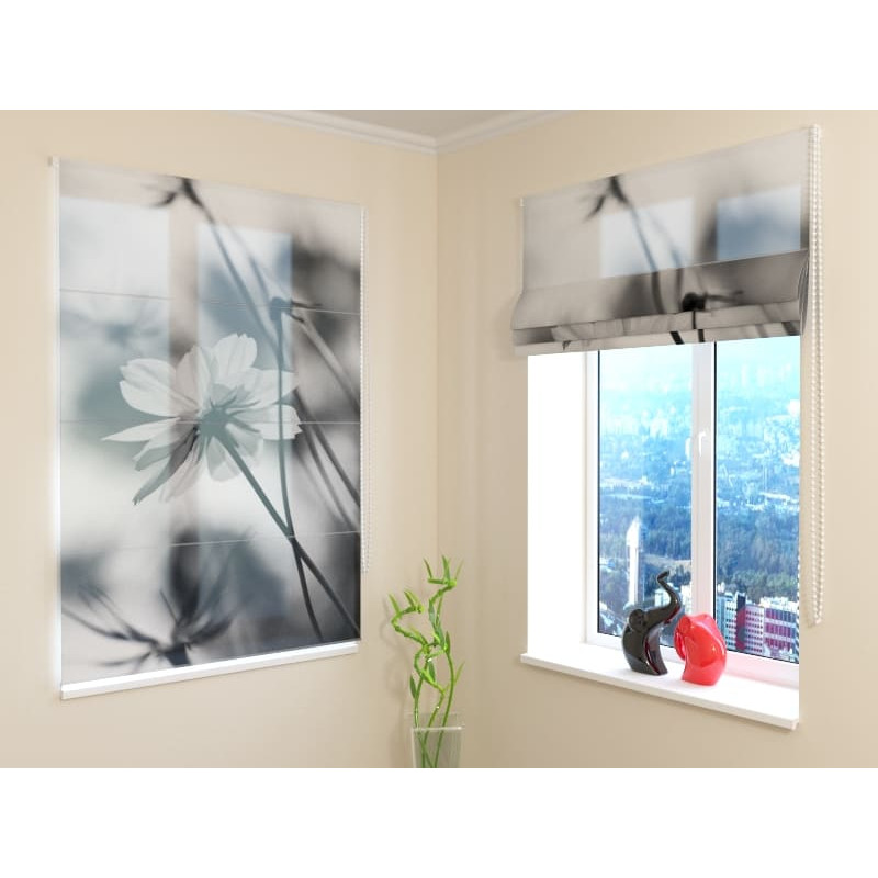 68,00 € Jaluzele romane - flori alb-negru - ARREDALACASA