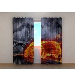 Custom curtain - with a fluorescent machine