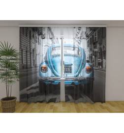 Carpa personalizada: con un automóvil antiguo y azul