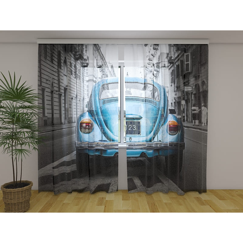 1,00 € Carpa personalizada: con un automóvil antiguo y azul