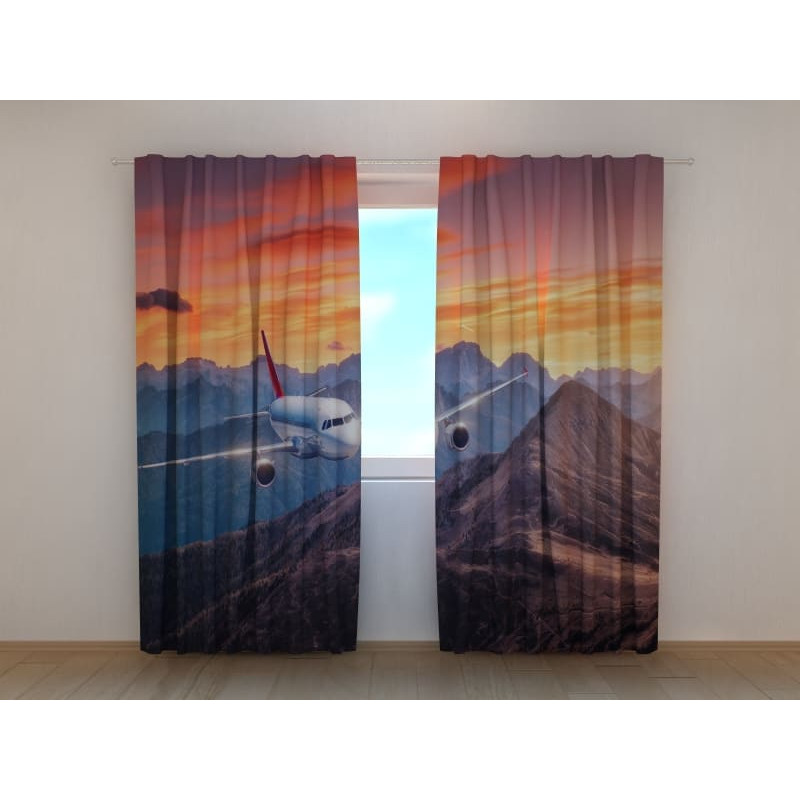 1,00 € Custom tent - with a plane over the mountains