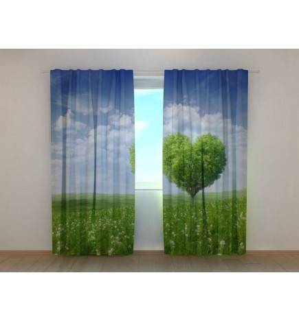 Personalized curtain - with the tree of love