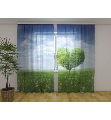 Cortina personalizada - com a árvore do amor